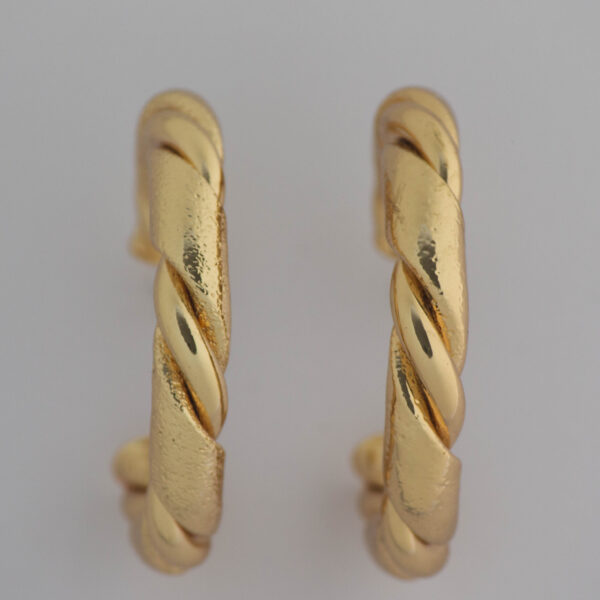 Gold Oversized Braided Hoops