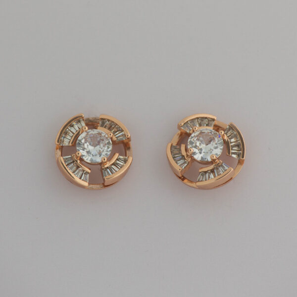 Rose Gold Radiant Diamond Studs